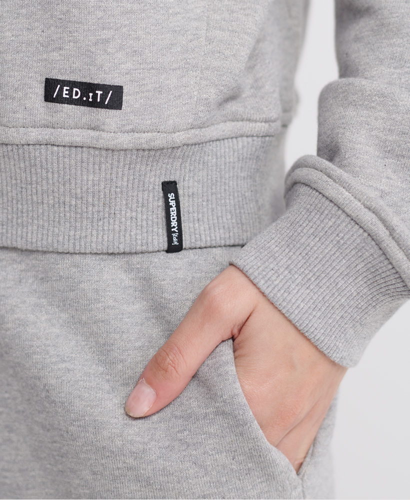 Superdry Damen Edit Sweat Trainingstop Mit Trichterkragen Aus Loopback-Gewebe