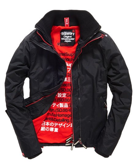 superdry red and black jacket