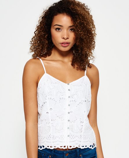 Superdry Crop Cami Embroidered Top Crop Cami Embroidered Top