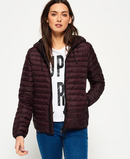 Femme Doudoune capuche Core Prune Intense Superdry FR