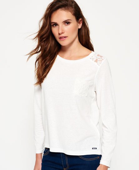 Superdry Essentials Lace Slouch topp Essentials Lace Slouch topp