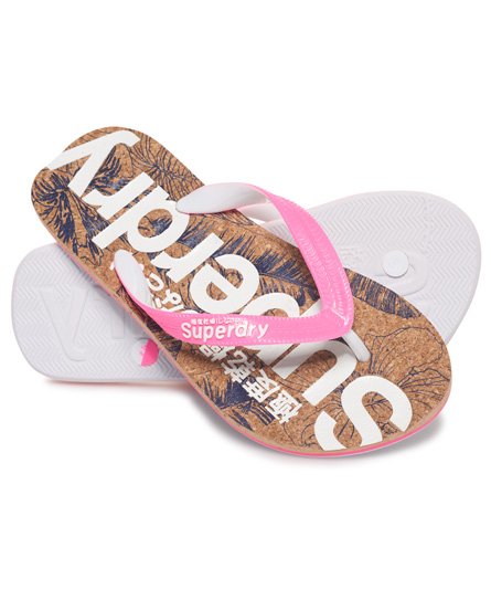 Superdry Flip-flop-sandaler i kork med trykk Flip-flop-sandaler i kork med trykk