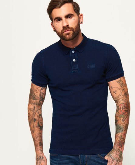 Superdry Classic Indigo Pique Polo Shirt Classic Indigo Pique Polo Shirt 73365