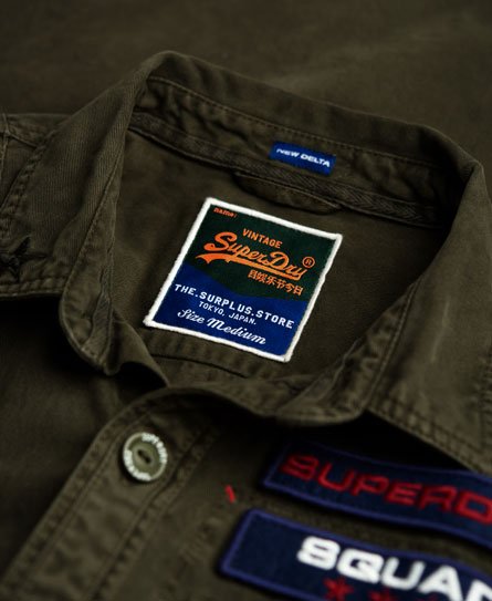 Mens - Delta Shirt in Army Green | Superdry