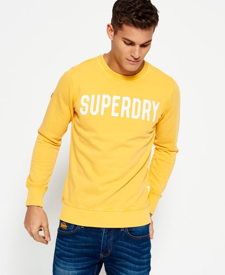 Mens - Solo Sport Crew Neck Sweatshirt in Gold | Superdry