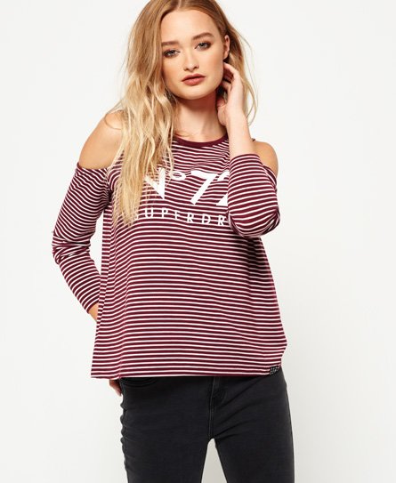 Superdry Cold Shoulder Graphic Top Cold Shoulder Graphic Top71802