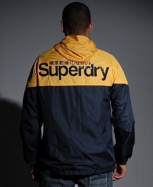 Mens - Gel Stormbreaker jacket in Yellow/french Navy | Superdry