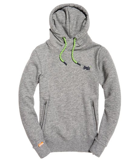 Mens Orange Label Hyper Pop Hoodie in Portland Charcoal Grit Superdry UK