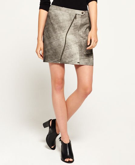 Superdry Distressed Leather Biker Skirt Distressed Leather Biker Skirt