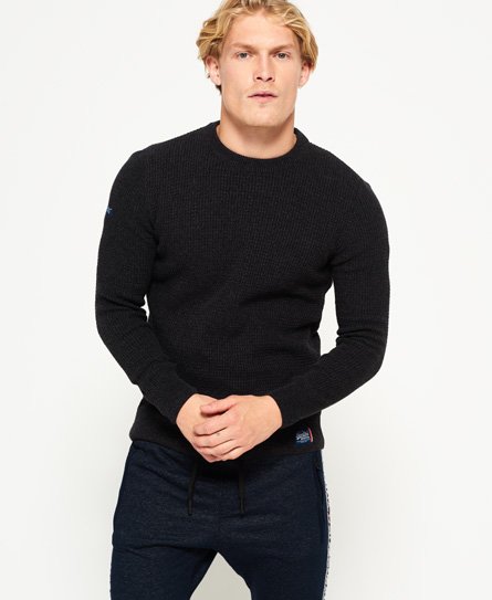Mens - University Waffle Crew Jumper in 