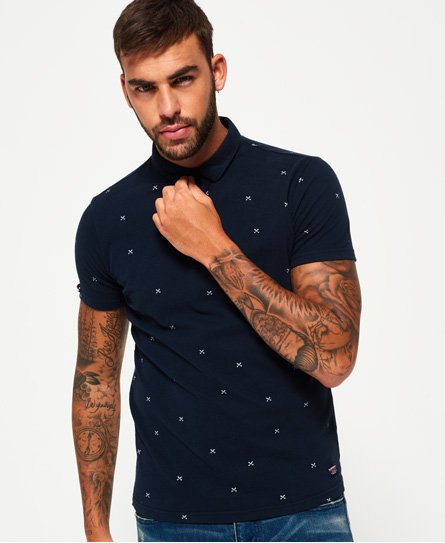 Superdry City All Over Print Jersey Polo Shirt City All Over Print Jersey Polo Shirt
