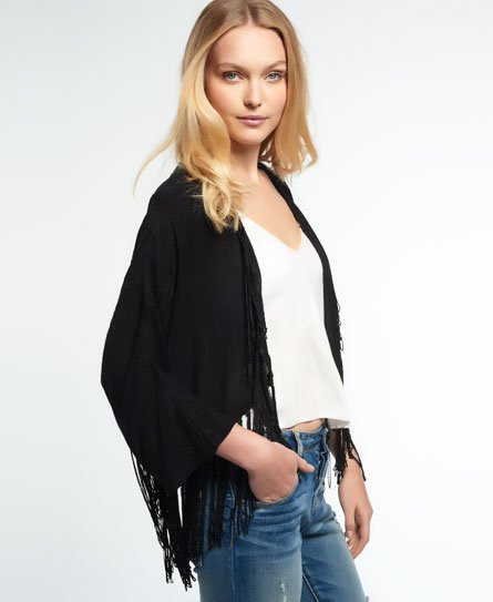 Superdry Pitsinen, tupsuhelmainen kimonopusero Pitsinen, tupsuhelmainen kimonopusero