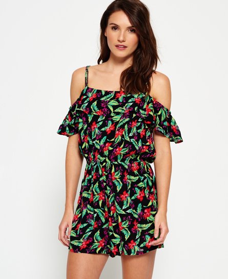 Superdry Peekaboo Palm Playsuit Peekaboo Palm Playsuit