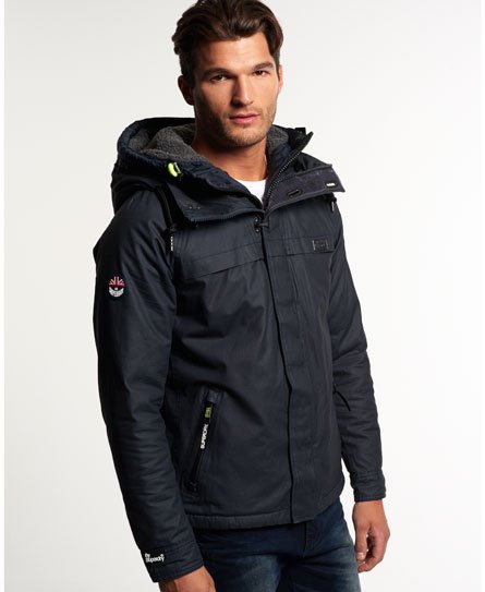 Mens - Double Atlantic Jacket in Navy | Superdry