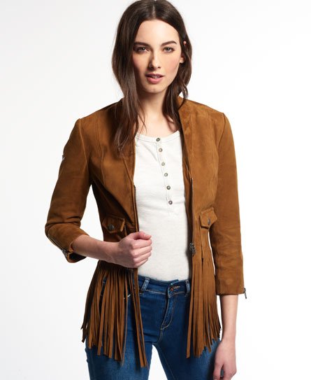 Superdry Neonomad Fringe Suede Jacke Neonomad Fringe Suede Jacke