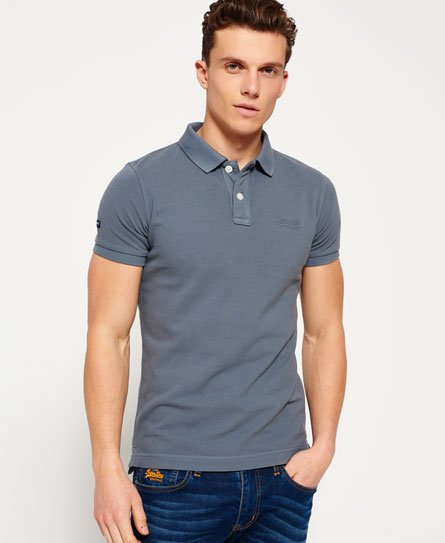 Superdry Vintage Destroyed Pique Polo Shirt Vintage Destroyed Pique Polo Shirt