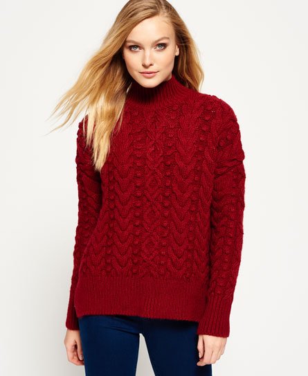 Superdry Gebreide Kiki kabelsweater Gebreide Kiki kabelsweater
