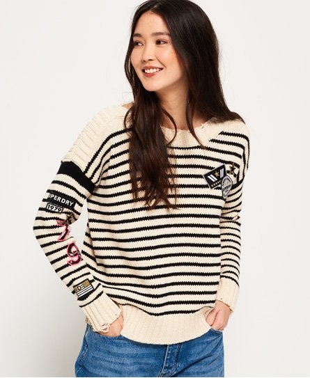 Superdry Sweter Anya z naszywkami Sweter Anya z naszywkami73704