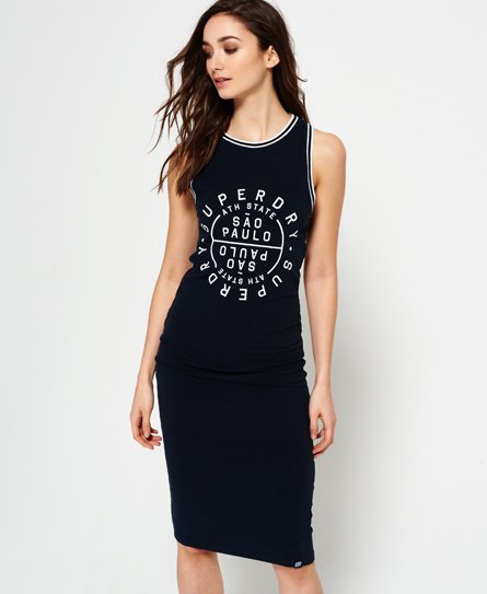 Superdry Tipped Midi Dress Tipped Midi Dress
