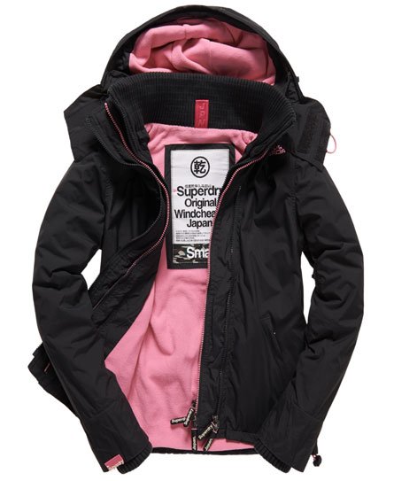 Womens - Arctic Windcheater Jacket in Dark Charcoal/pale Fluro Pink ...