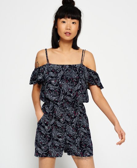 Superdry Peekabo Palm Playsuit Peekabo Palm Playsuit
