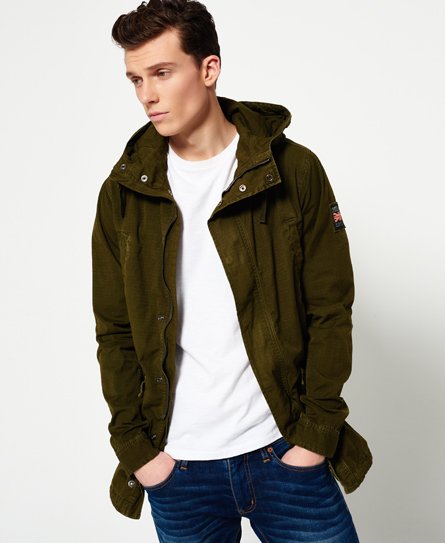Superdry Rookie parka met vissenstaartzoom Rookie parka met vissenstaartzoom
