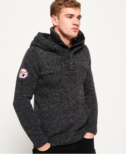Superdry Frontier Hooded Henley Jumper Frontier Hooded Henley Jumper
