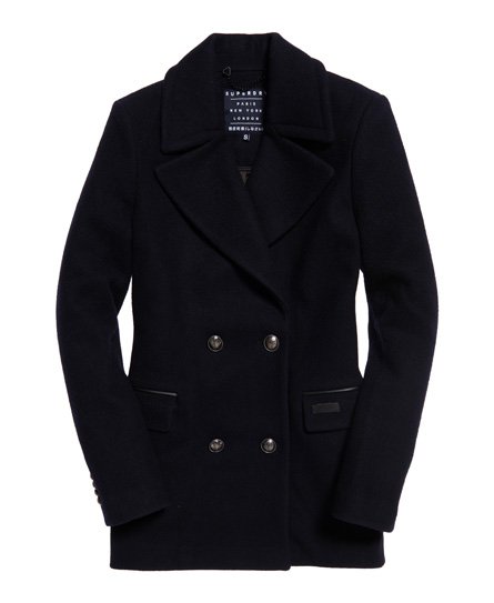 Navy pea coat on sale womens