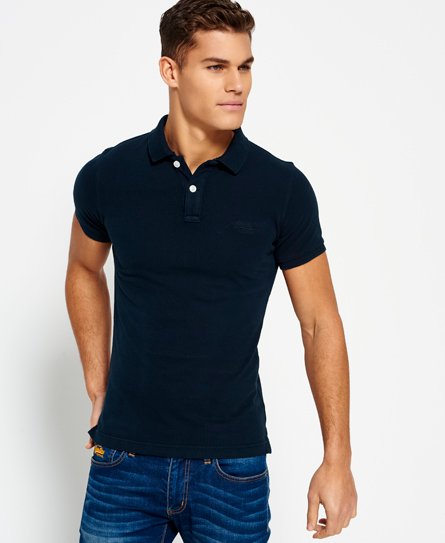 Superdry Vintage Destroyed Pique Polo Shirt Vintage Destroyed Pique Polo Shirt