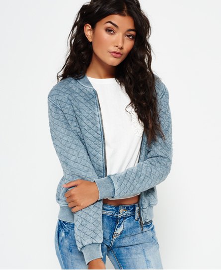 Superdry Beach Micro Jersey Bomber Jacket Beach Micro Jersey Bomber Jacket