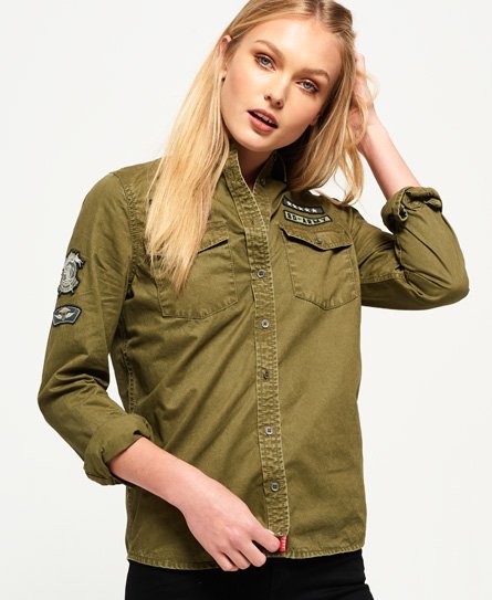 Superdry Rookie Patch Military Shirt Rookie Patch Military Shirt