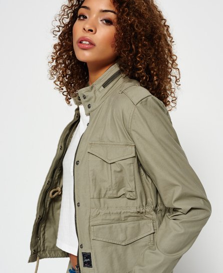 Womens - Mono Utility Cropped Jacket in Sand | Superdry UK