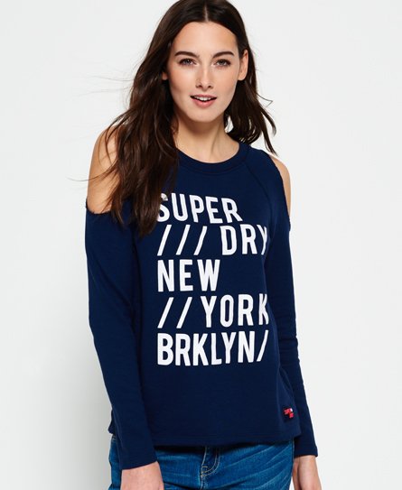 Superdry Newton Cold Shoulder Crew Top Newton Cold Shoulder Crew Top
