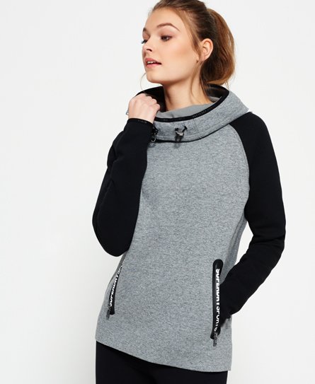 Superdry Gym Tech hettegenser med høy hals Gym Tech hettegenser med høy hals