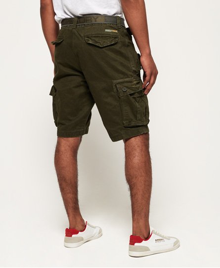 Superdry Mens Cargo Combat Shorts Cotton Summer Pant Casual Short Canopy Green