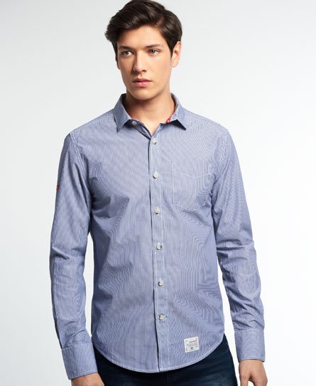 Superdry Chemise à col italien Double Laundered Chemise à col italien Double Laundered