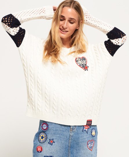 Superdry Varsity Spirit slobbertrui met ronde hals Varsity Spirit slobbertrui met ronde hals