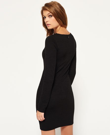 Womens - Augusta Bodycon Dress in Black | Superdry