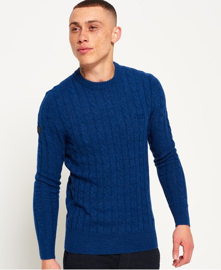 Superdry Harlo Rundhalspullover mit Zopfmuster Harlo Rundhalspullover mit Zopfmuster