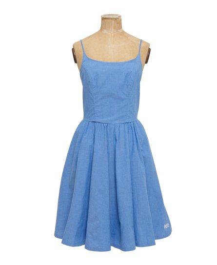 Womens - Dance Dress in Blue Chambray | Superdry