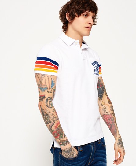 Superdry Cali Surf Stripe Optic Polo Shirt Cali Surf Stripe Optic Polo Shirt