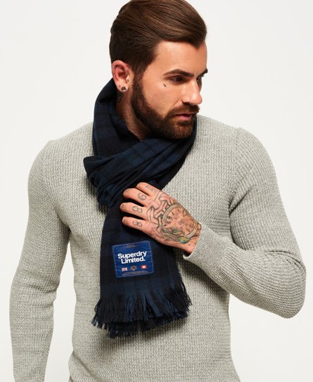 Superdry Capital Schal mit Karomuster und Quasten Capital Schal mit Karomuster und Quasten