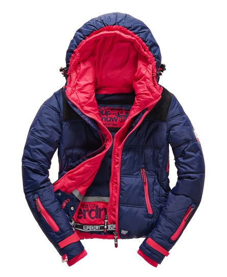 Womens - Polar Elements Jacket in Navy/fuchsia | Superdry