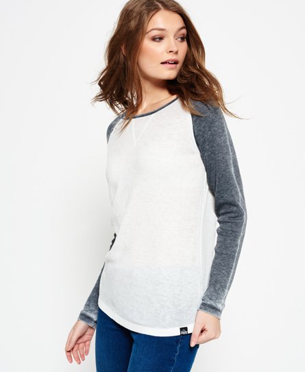 Superdry Contrast Waffle Baseball Top Contrast Waffle Baseball Top
