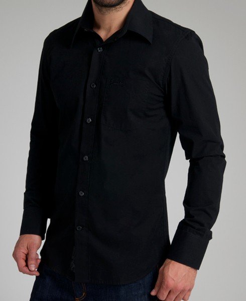 Mens - Classic Smart shirt in Black | Superdry