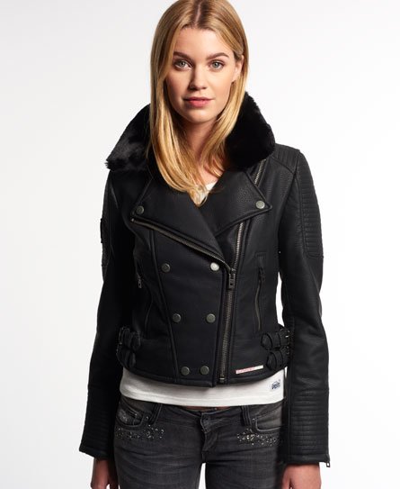 superdry faux leather jacket