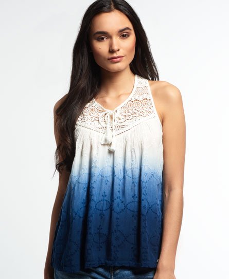 Superdry Dip Dye Schiffli Shell Top Dip Dye Schiffli Shell Top