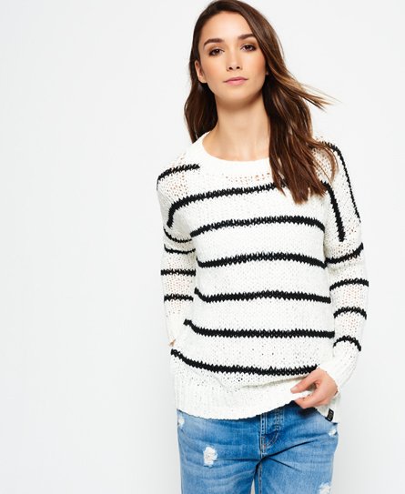 Superdry Textured Stripe Tape Knit Jumper Textured Stripe Tape Knit Jumper