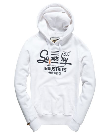 superdry white hoodie mens