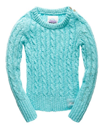 Superdry Pull torsadé à col rond Summer Croyde Maille Superdry Pull torsadé à col rond Summer Croyde Maille